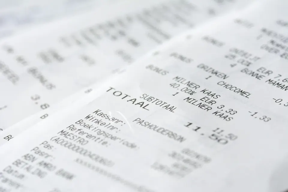 receipt, money, groceries, currencies